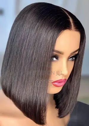 12 Inches Bone Straight Bob Human Hair Wigs