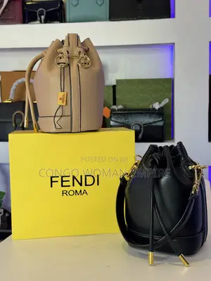 Luxury Fendi Drawstring Bucket Bag