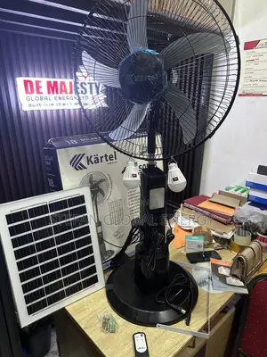 Kartel 18iches Solar and Rechargeable Fan