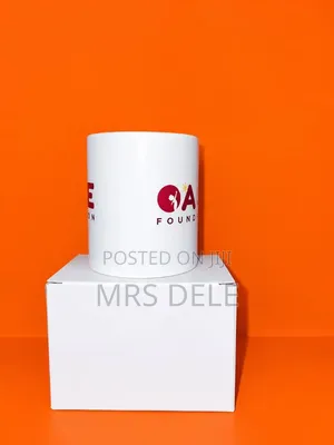 White Mug With Printed Logo – Coffee and Tea Cup