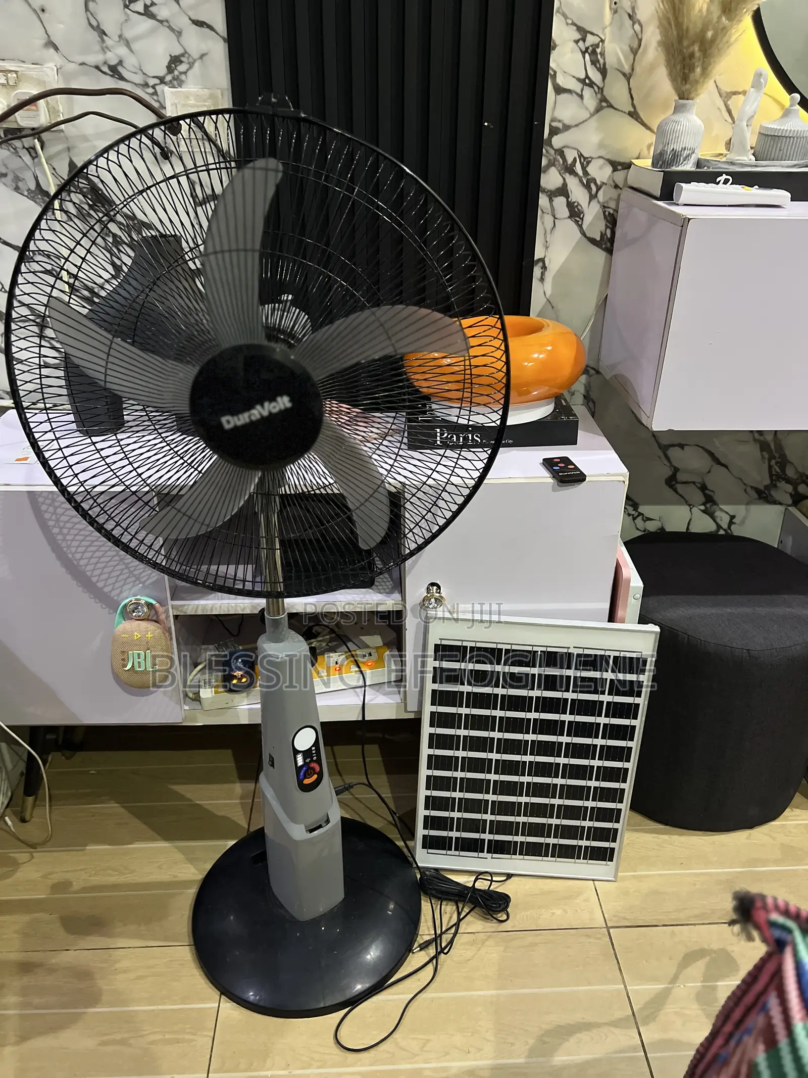 Duravolt 16” Solar Rechargeable Fan
