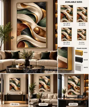 Luxury Abstract Wall Art Frame – Modern Office & Living Room Decor