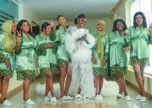 Laced Bridesmaid Shower Robe