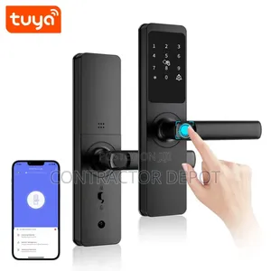 Fingerprint WiFi Touchscreen Matte Black Room Smart Door Lock