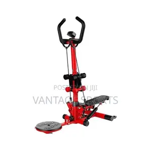 Compact Standing Fitness Stepper Machine With Handlebar & Bands