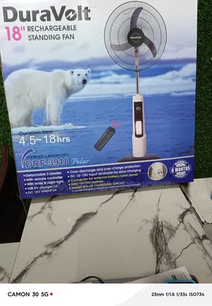 18inches Duravolt Rechargeable Standing Fan