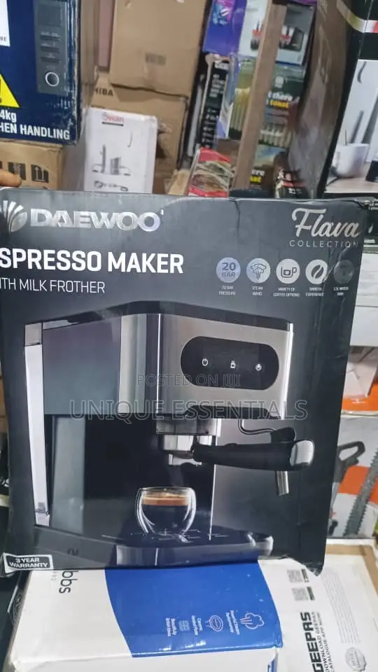 Daewoo 20-Bar Espresso Coffee Machine Model - 1.5l Capacity - 1350w