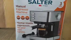 Salter Espresso Machine With Milk Frother for Ground Coffee - 1.6L