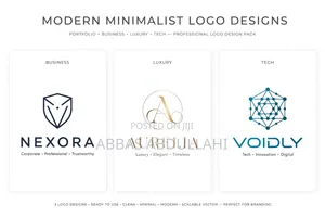 3 Modern Minimalist Logos. Tura Min Sako Anan Jiji Ko A