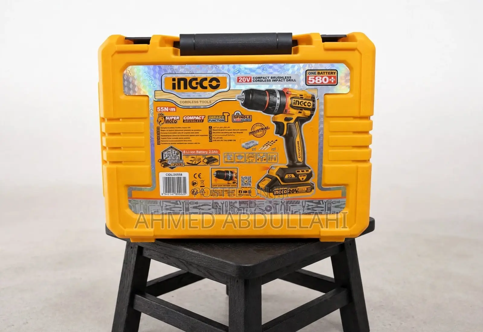 Ingco 20v Compact Brushless Cordless Impact Drill - Cidli20558