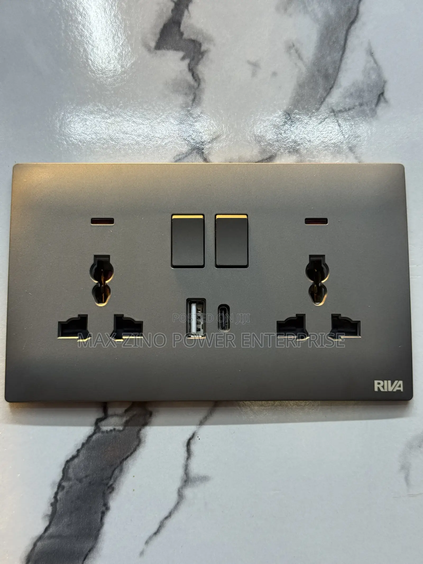 13a Luxury Double Socket With USB Available in Grey Black and White