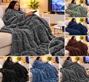 Luxury Plush Embossed Fluffy Blanket – Super Soft & Cozy Throw T361