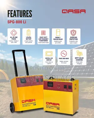 QASA SPG-800 Li Solar Power Generator With 300W Solar Panel