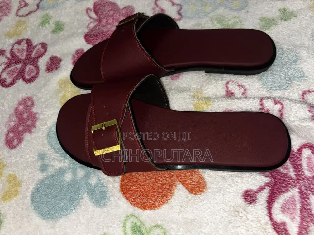 Red Palm Slippers for Women