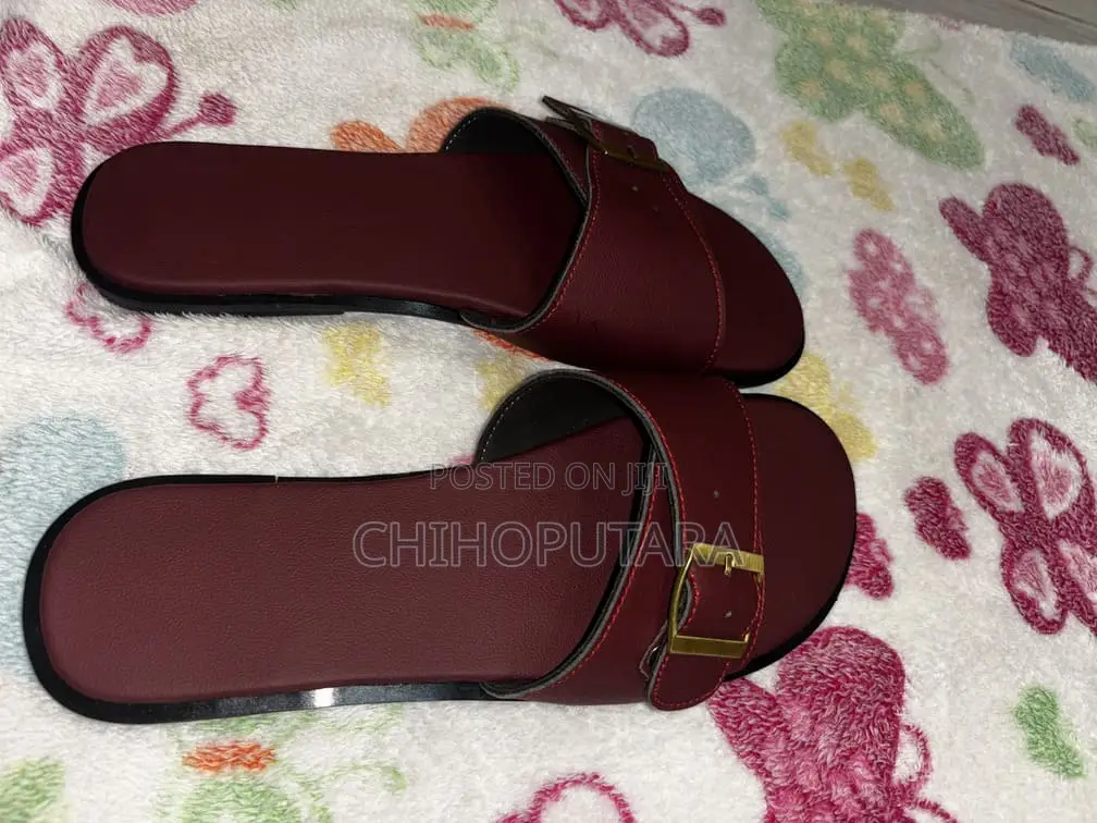 Red Palm Slippers for Women