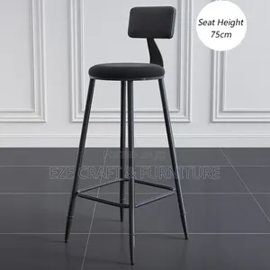 Luxury Black Leg High Bar Stool