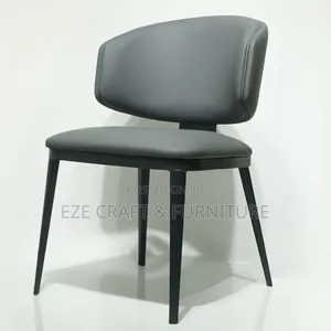 Leather Upholstered Movable Dining/Resturant Chair