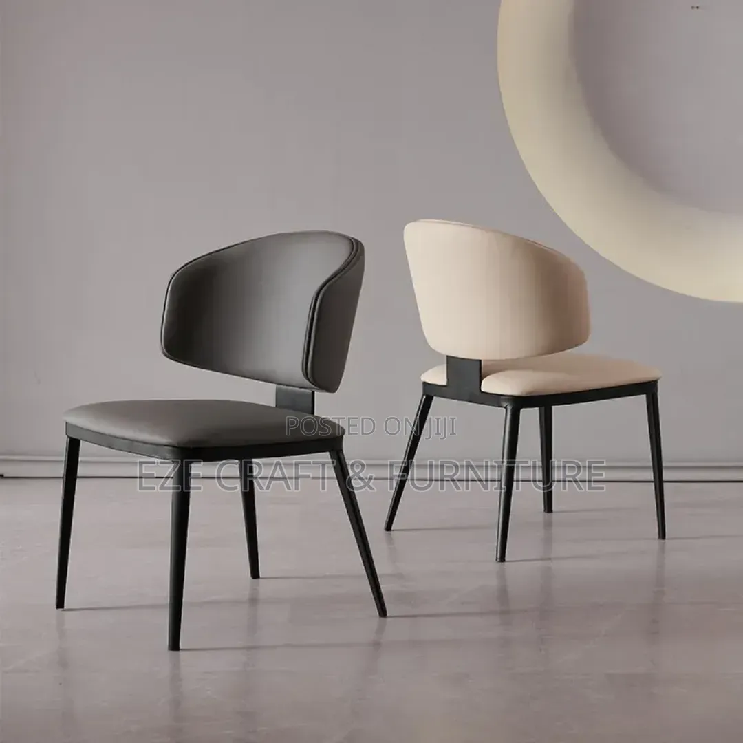 Leather Upholstered Movable Dining/Resturant Chair