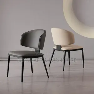 Leather Upholstered Movable Dining/Resturant Chair