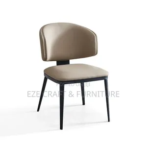 Leather Upholstered Movable Dining/Resturant Chair