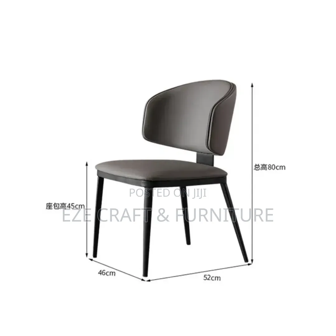Leather Upholstered Movable Dining/Resturant Chair