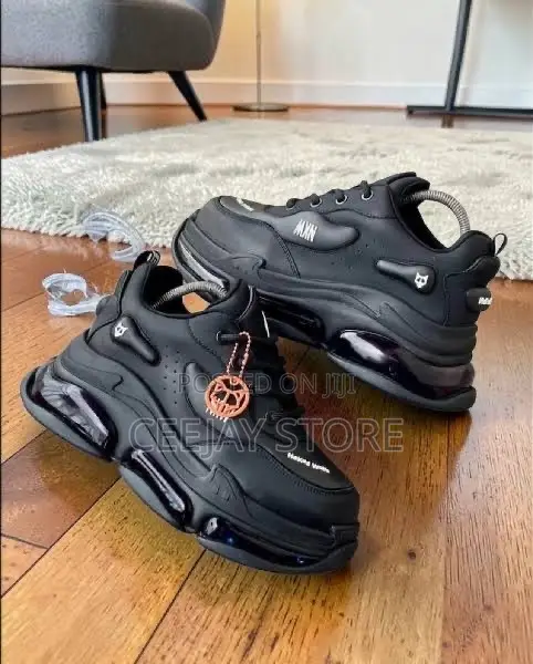Naked Wolfe Track Black Leather Sneakers