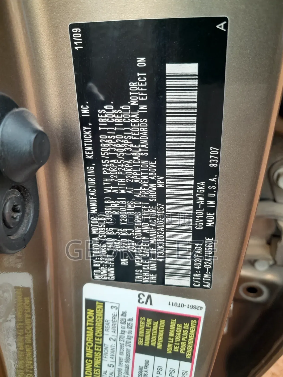 Toyota Venza 2010 Gray
