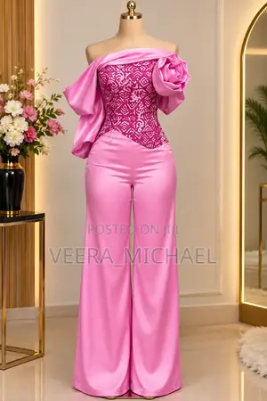 Women's Adire Corset Top and Trousers Set