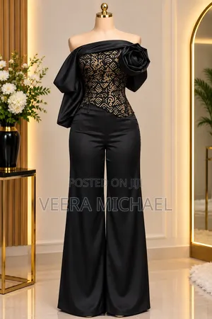 Women's Adire Corset Top and Trousers Set