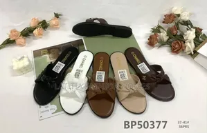 Women's Flat Mules With Bow – Elegant Slip-on Shoes