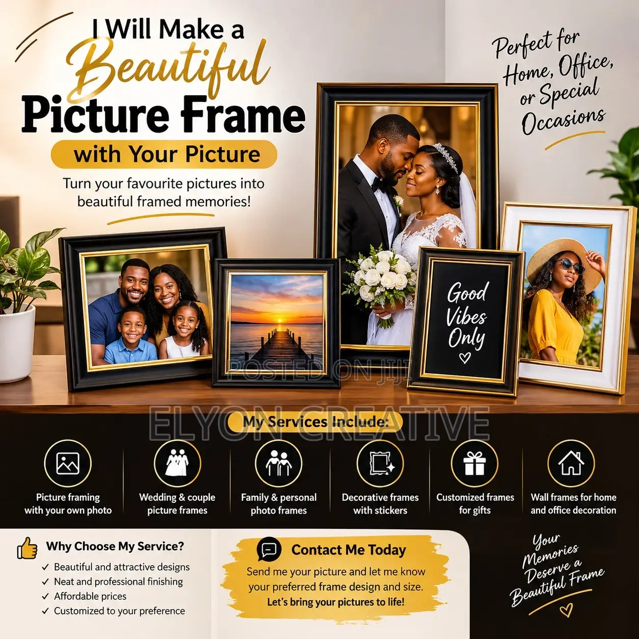 I Will Edit Your Photos and Make Beautiful Picture Frames
