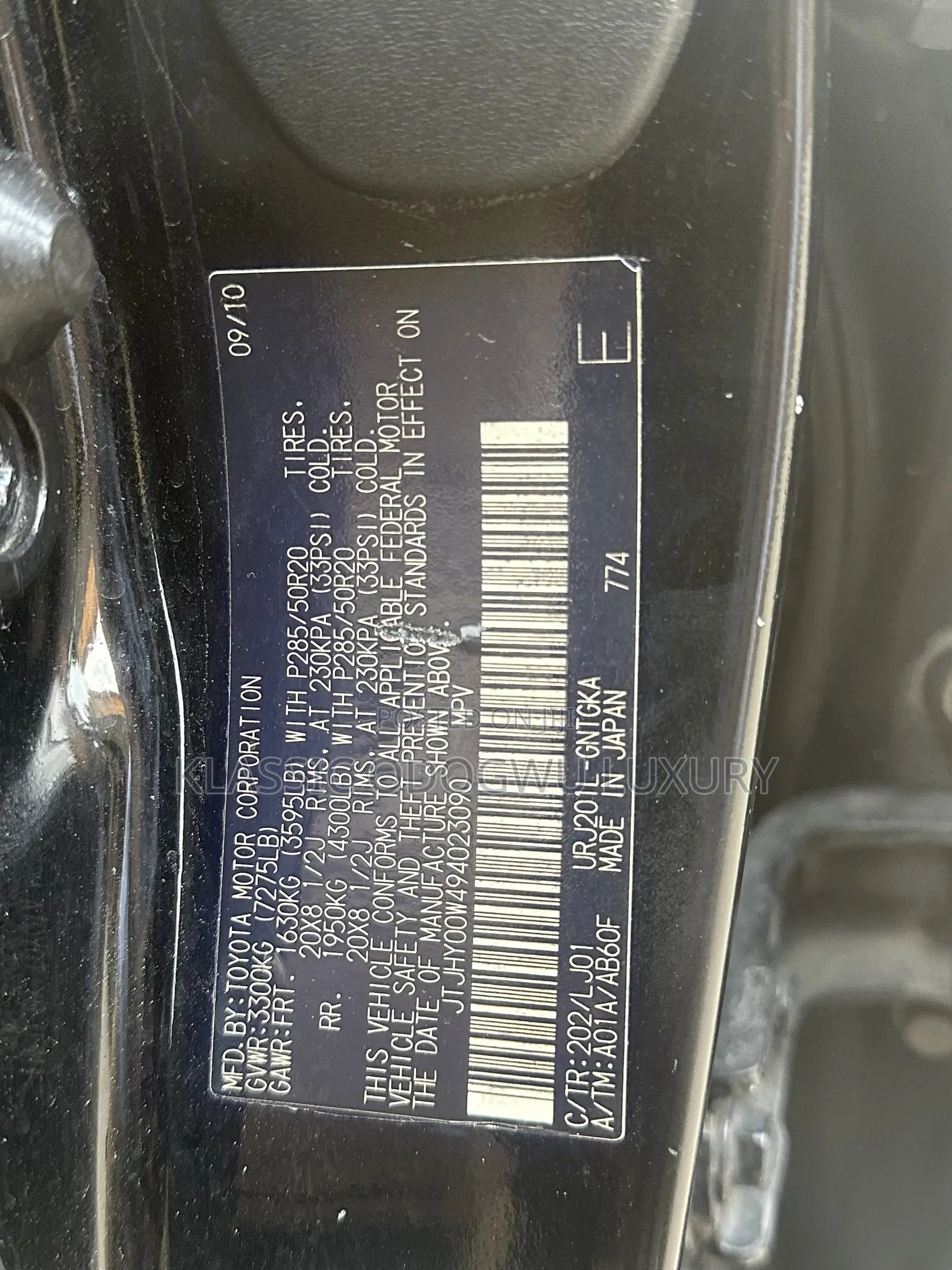 Lexus LX 570 2010 Black