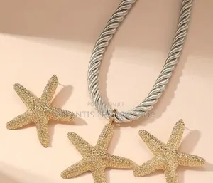 Boho Elegant Jewellery Earring and Necklace Set Starfish