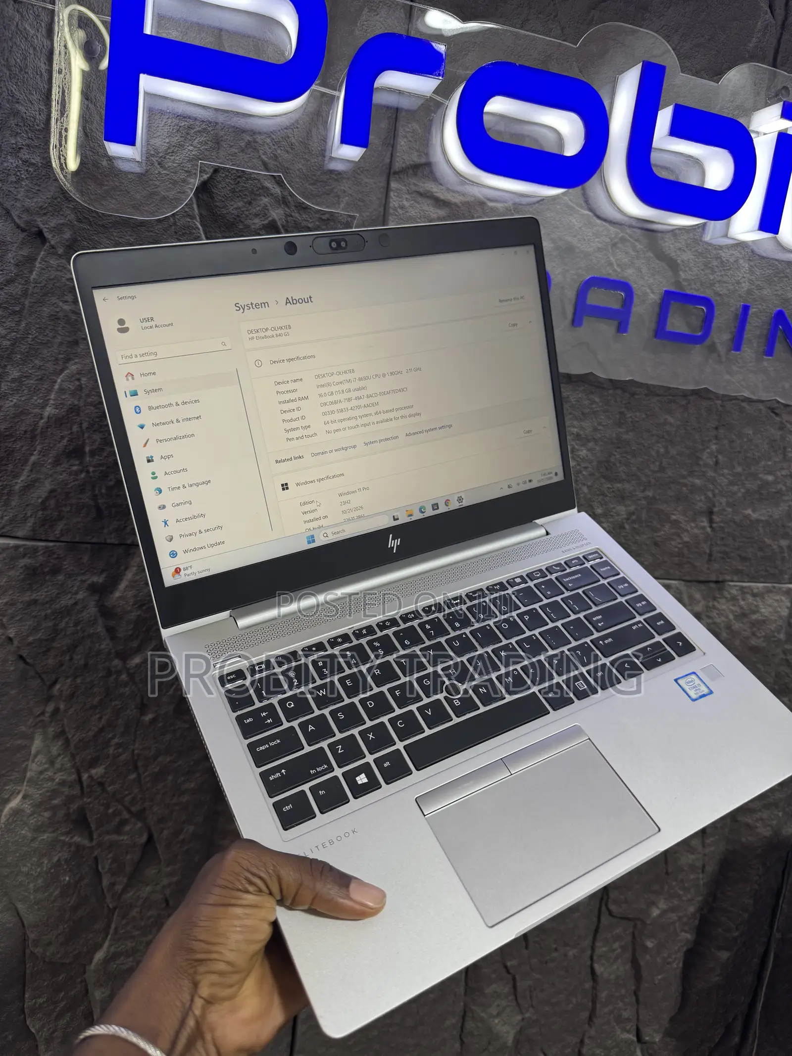 Laptop HP EliteBook 840 G5 16GB Intel Core i7 SSD 512GB
