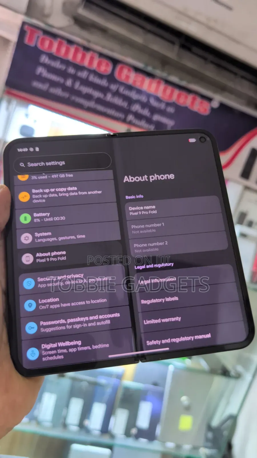 Google Pixel 9 Pro Fold 512 GB Gray