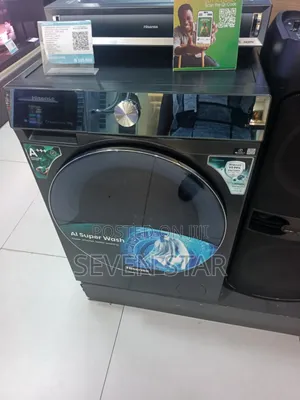 Hisense 12kg FL Smart Control, Black, Energy Saving, Inverter