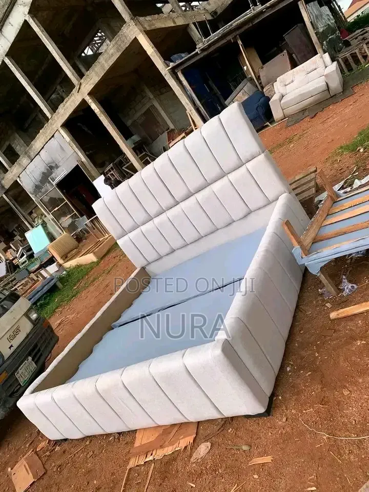 Padded Bed and Bed Frame