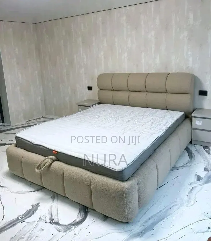 Padded Bed and Bed Frame