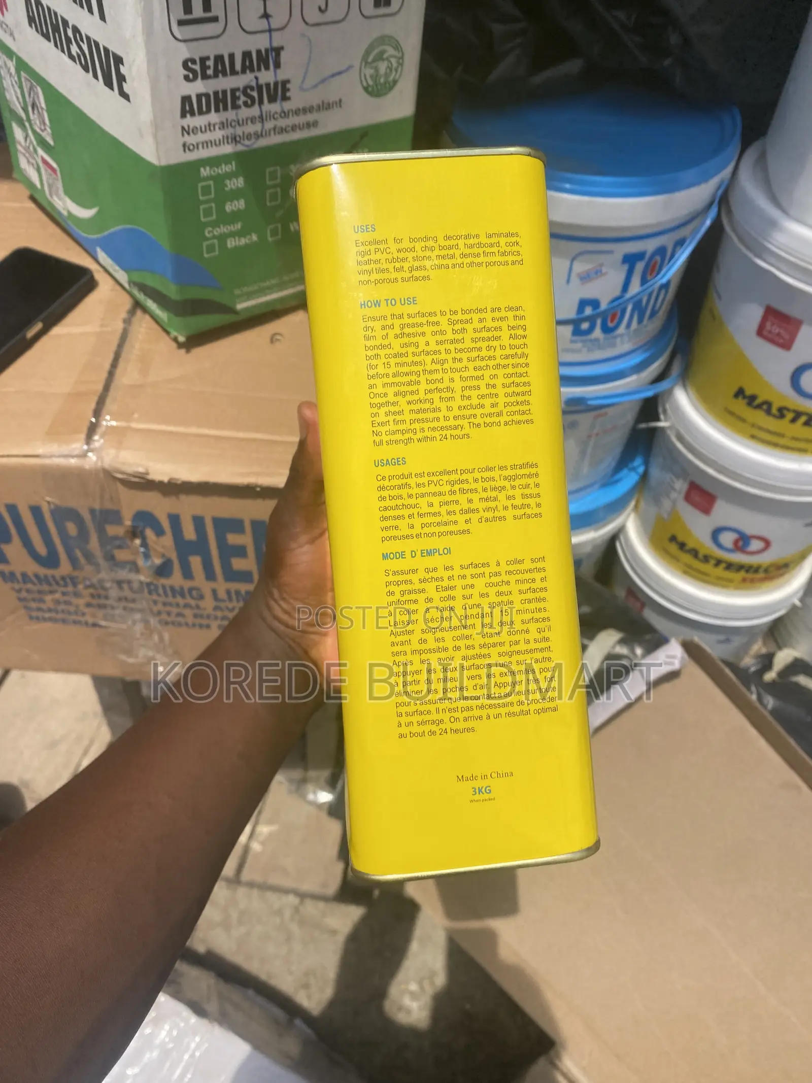3kg Top Bond High-Strength Contact Cement Adhesive