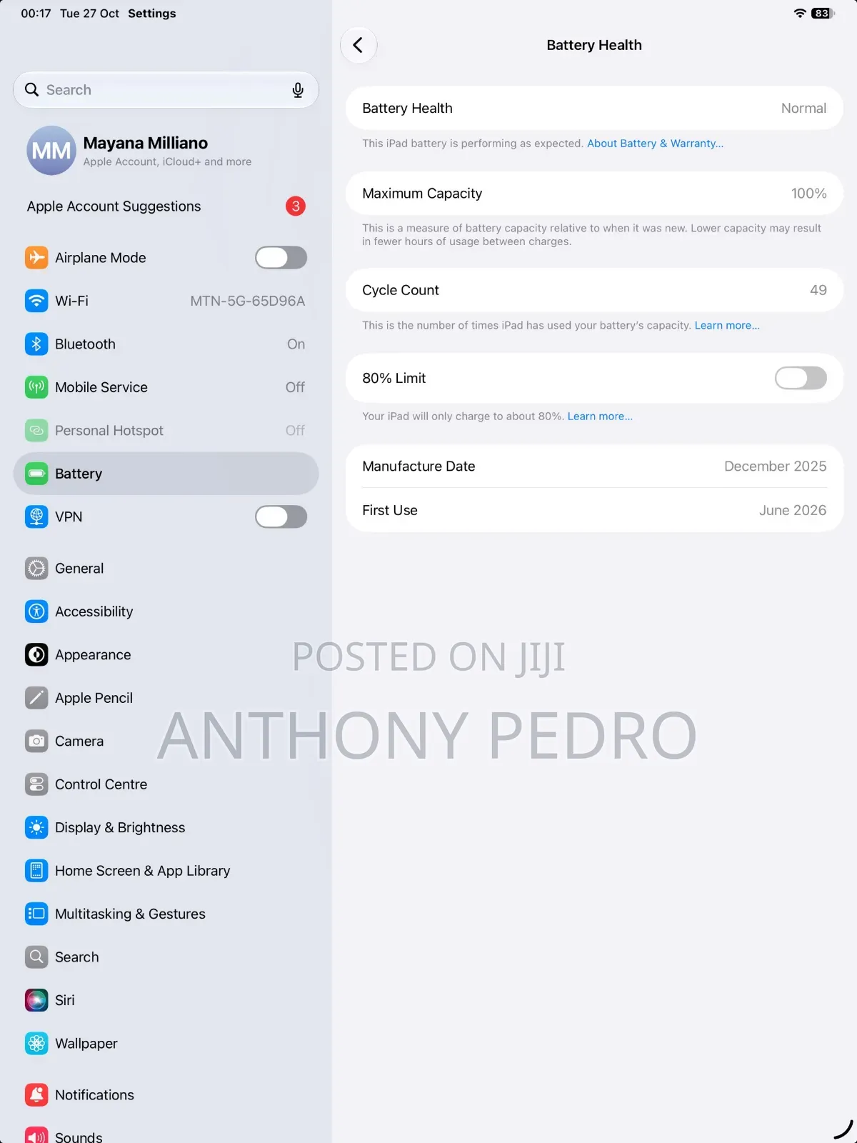 Apple iPad (2025) 256 GB Black