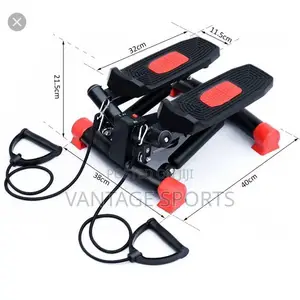 Mini Exercise Stepper Machine With Resistance Bands and LCD Monitor