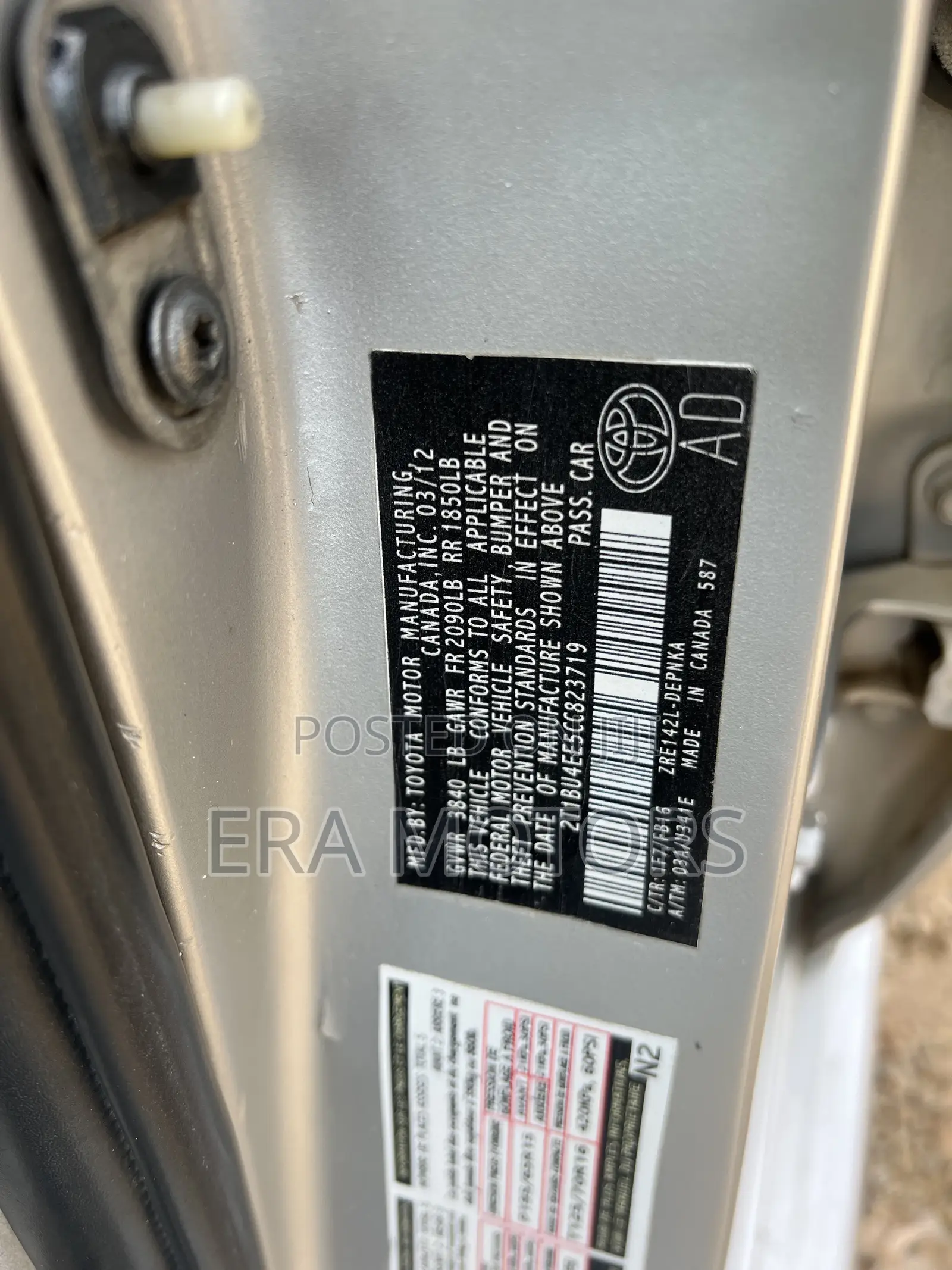 Toyota Corolla 2012 Silver
