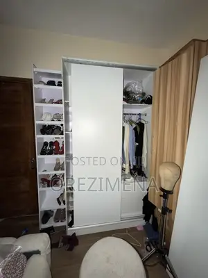 White Sliding Wardrobe and Shoerack