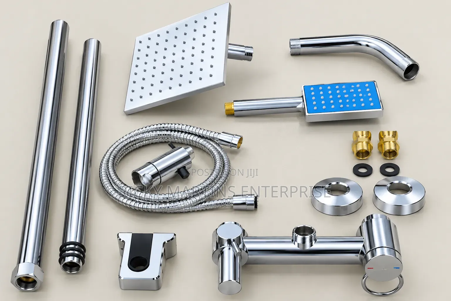 Modern Chrome Rainfall Shower System Set