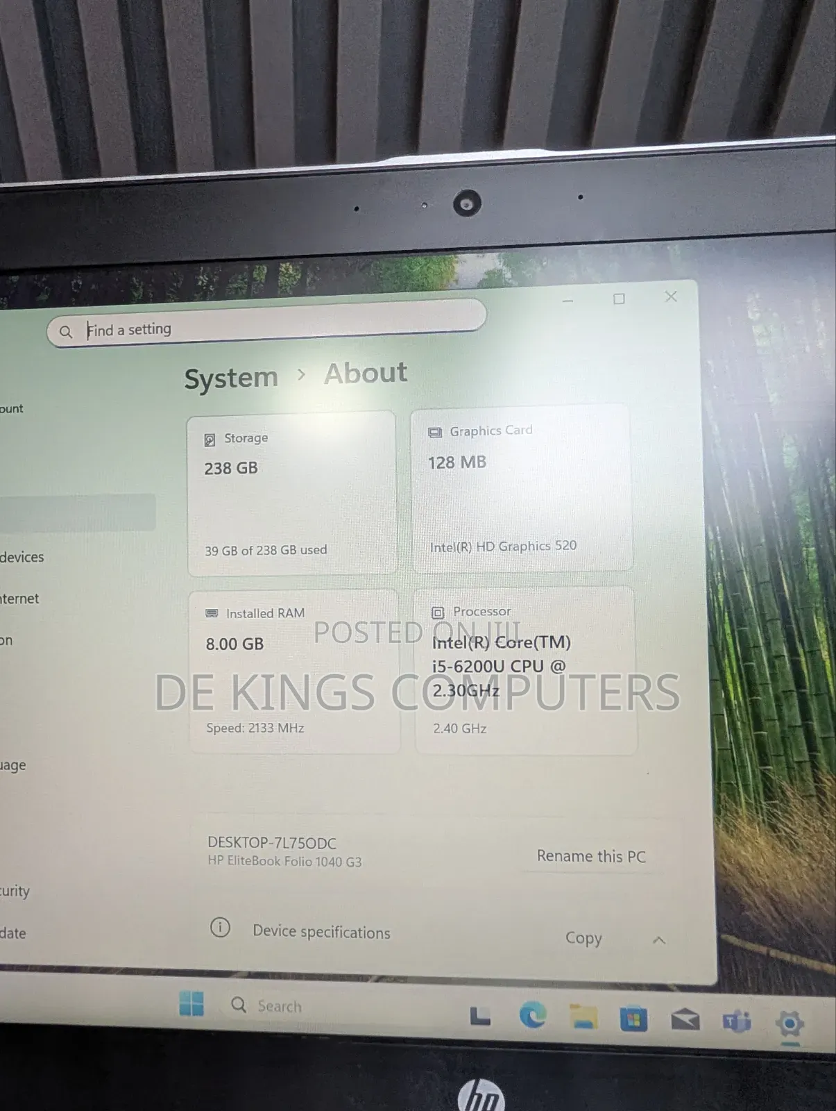 Laptop HP EliteBook 1040 G3 8GB Intel Core i5 SSD 256GB