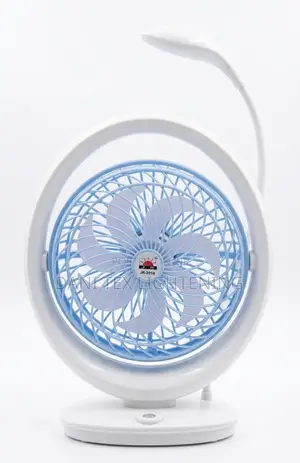 Modern Rechargeable Fan With Led at the Top Perfect for Study