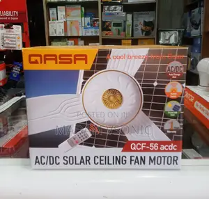 QASA 56 Inch AC-DC Ceiling Fan (White)
