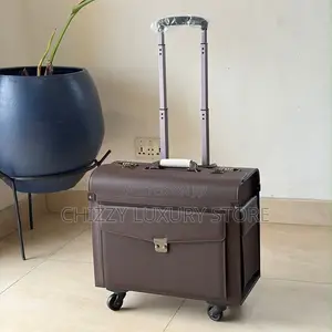 Mont Blanc Quality Luxury Men Genuine Leather Luggage
