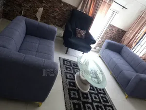 7 Sitter Set of Chairs, Center Glass Table and Center Rug