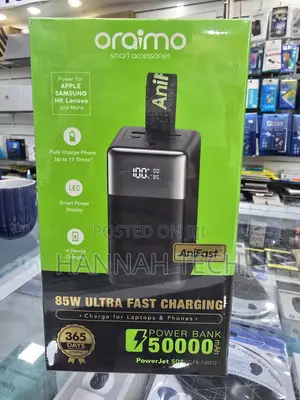 Original Oraimo 50000mAh Power Bank - 65W Ultra Fast Charge